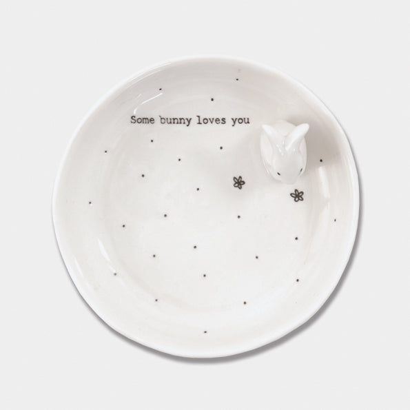 Porcelain Jewellery Dish - Some Bunny Loves You