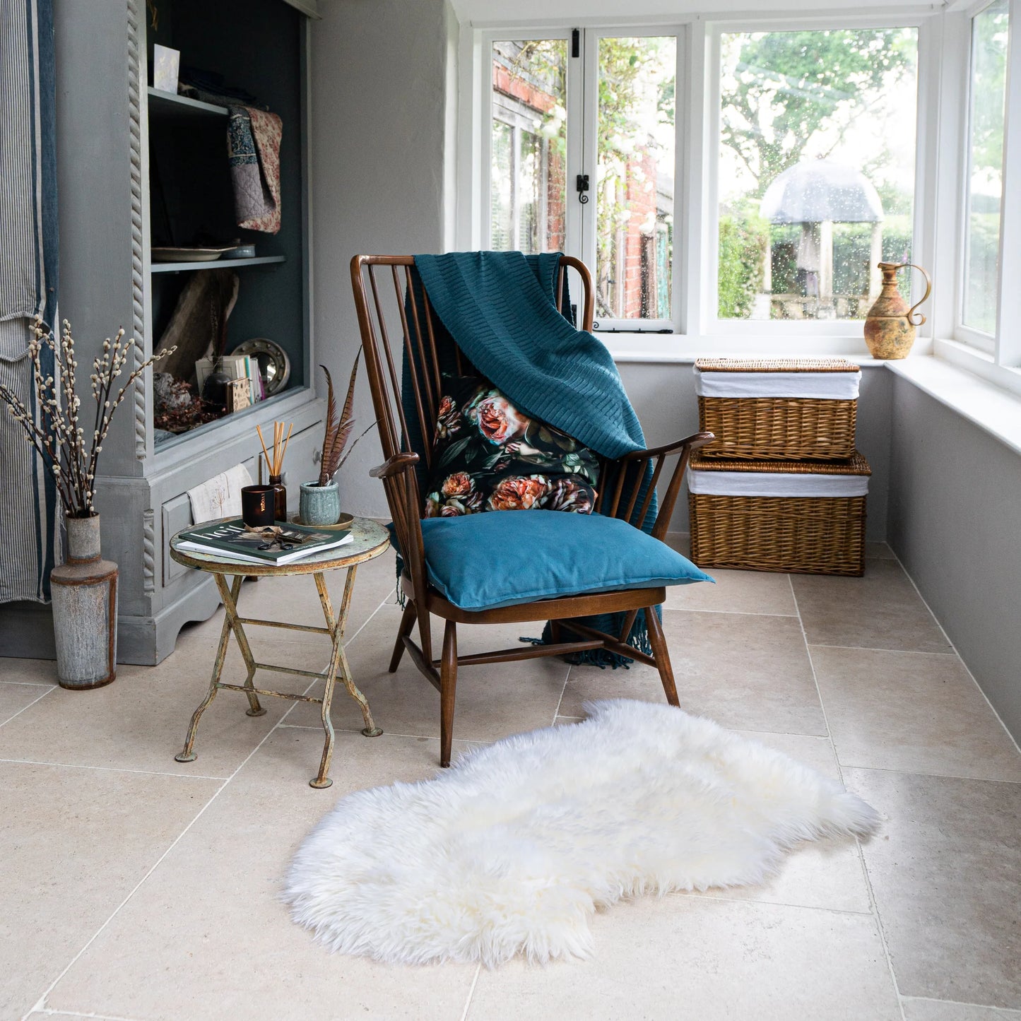 Single Natural Sheepskin Rug 100-110cm