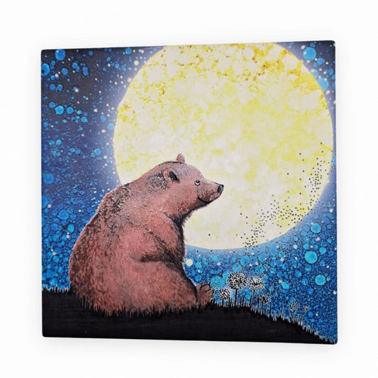 Stargazing Bear Ceramic Trivet