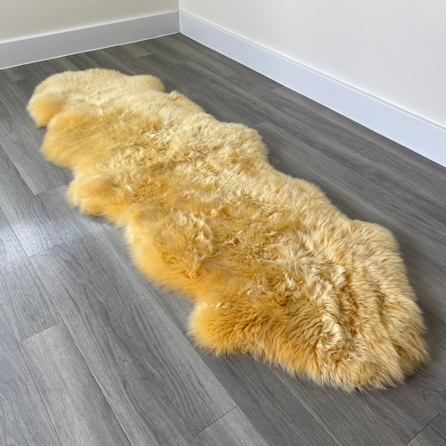 Double Mustard Sheepskin Rug 190-120cm