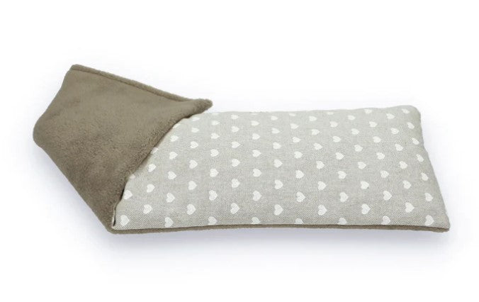 Duo Unscented Wheat Bag - White Hearts