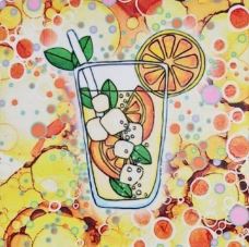 Ice & Slice Ceramic Coaster - Gin