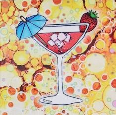 Ice & Slice Ceramic Coaster - Martini