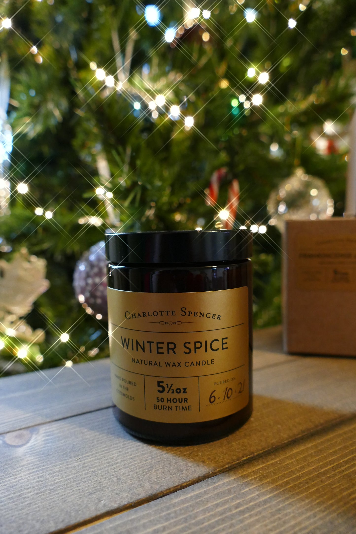 Small Natural Wax Candles - FESTIVE