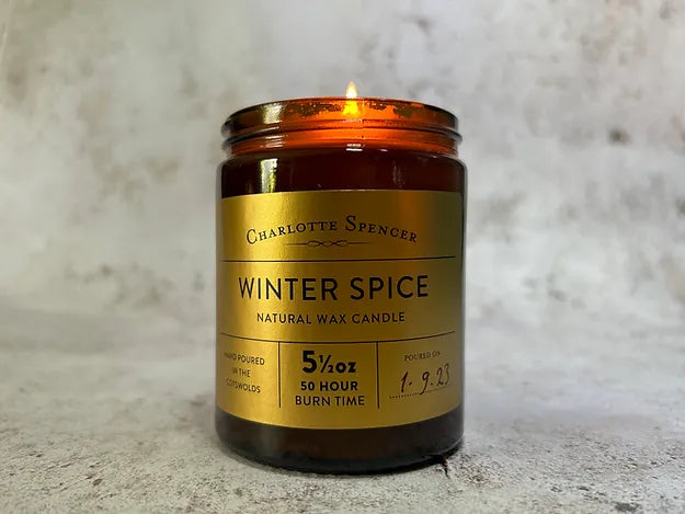 Large Natural Wax Candles - FESTIVE