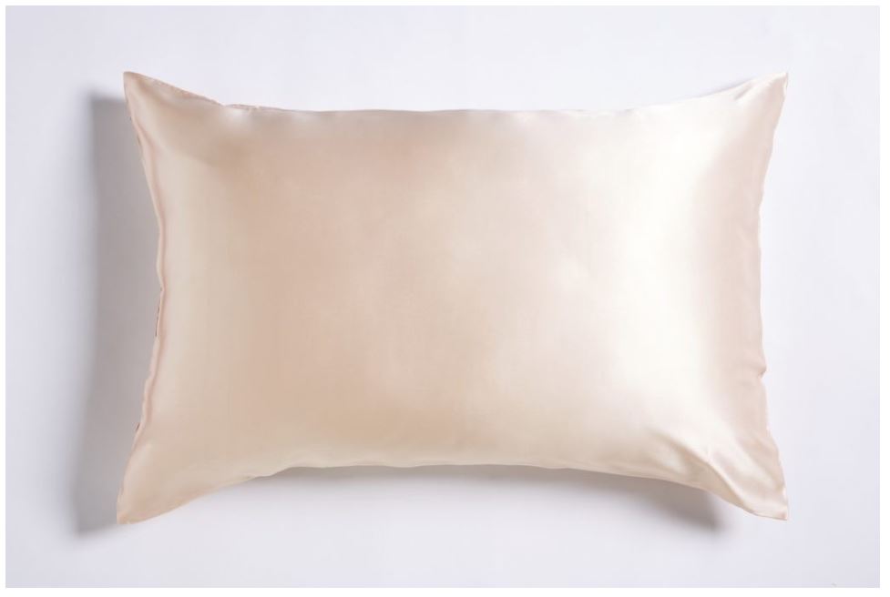 Rose gold pure silk pillowcase.