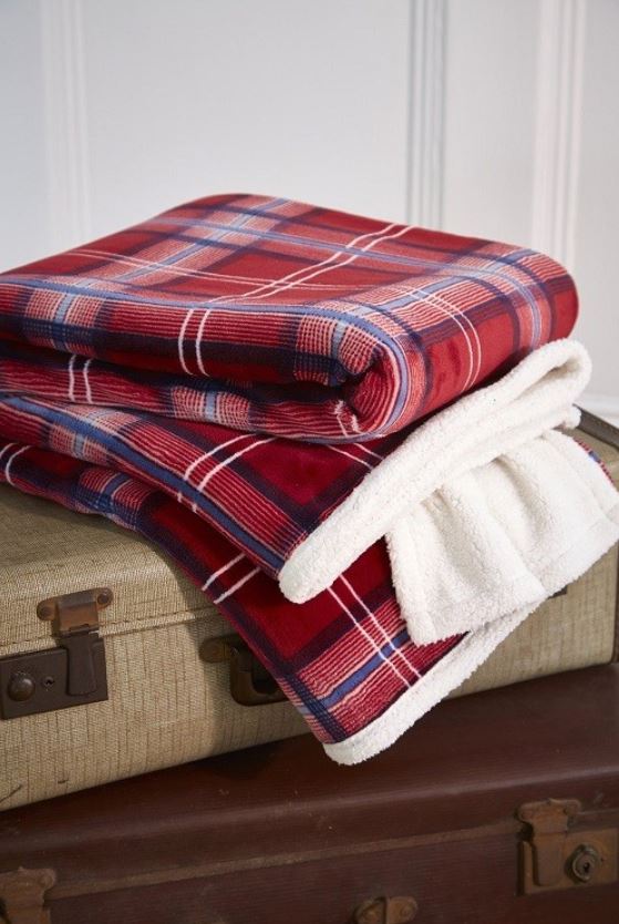 Sherpa Tartan Check Throw