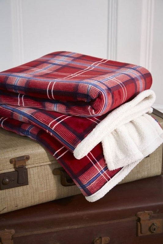 Sherpa Tartan Check Throw