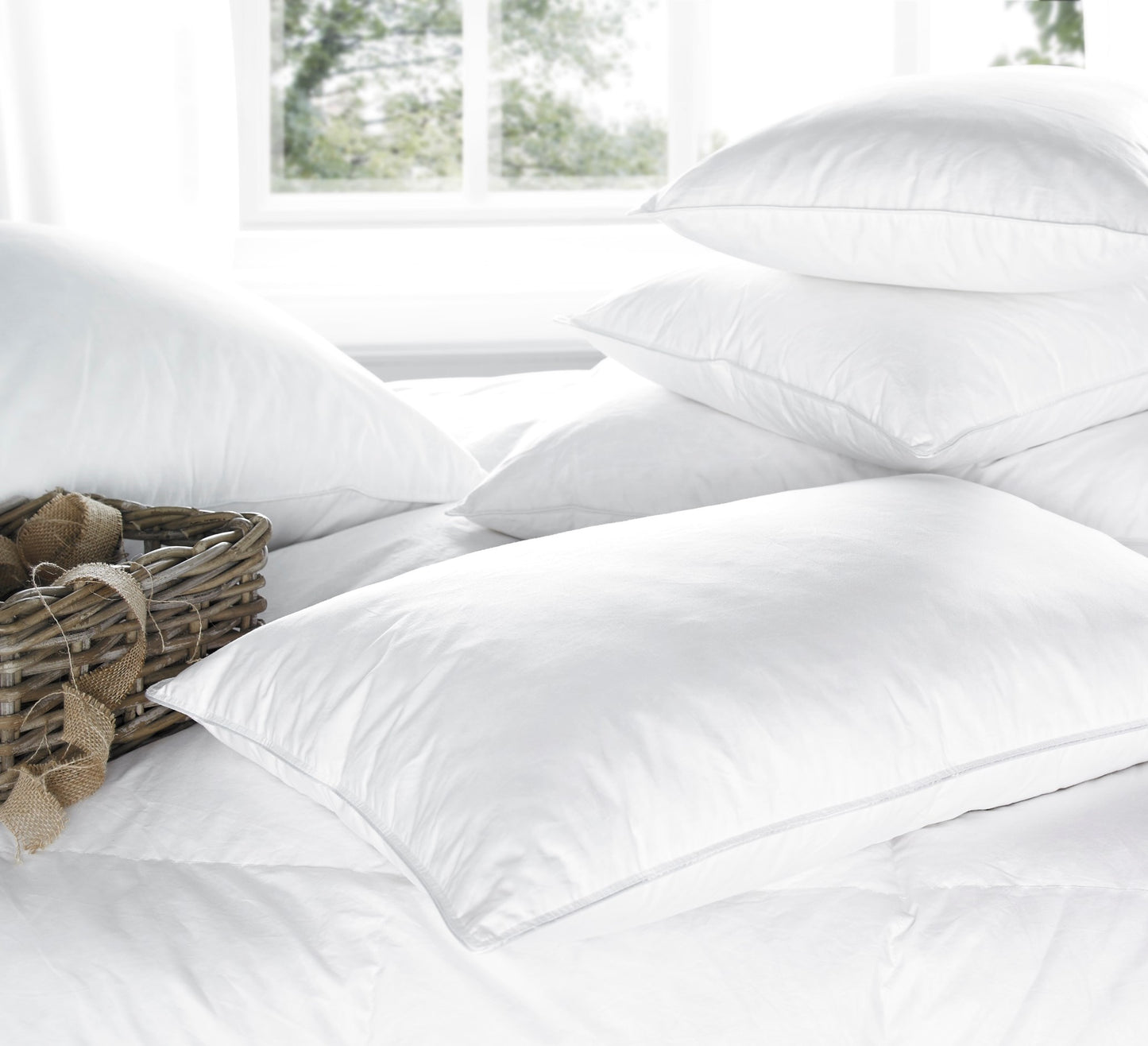 Premium 100% Hungarian Goose Down Pillow (Firmness Options Available)