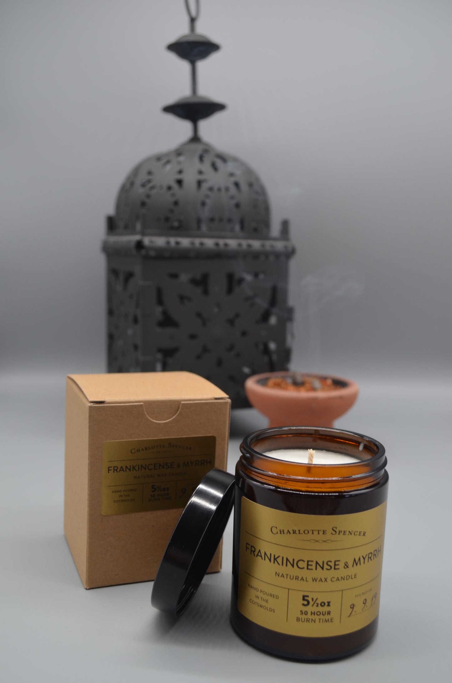 Large Natural Wax Candles - FESTIVE