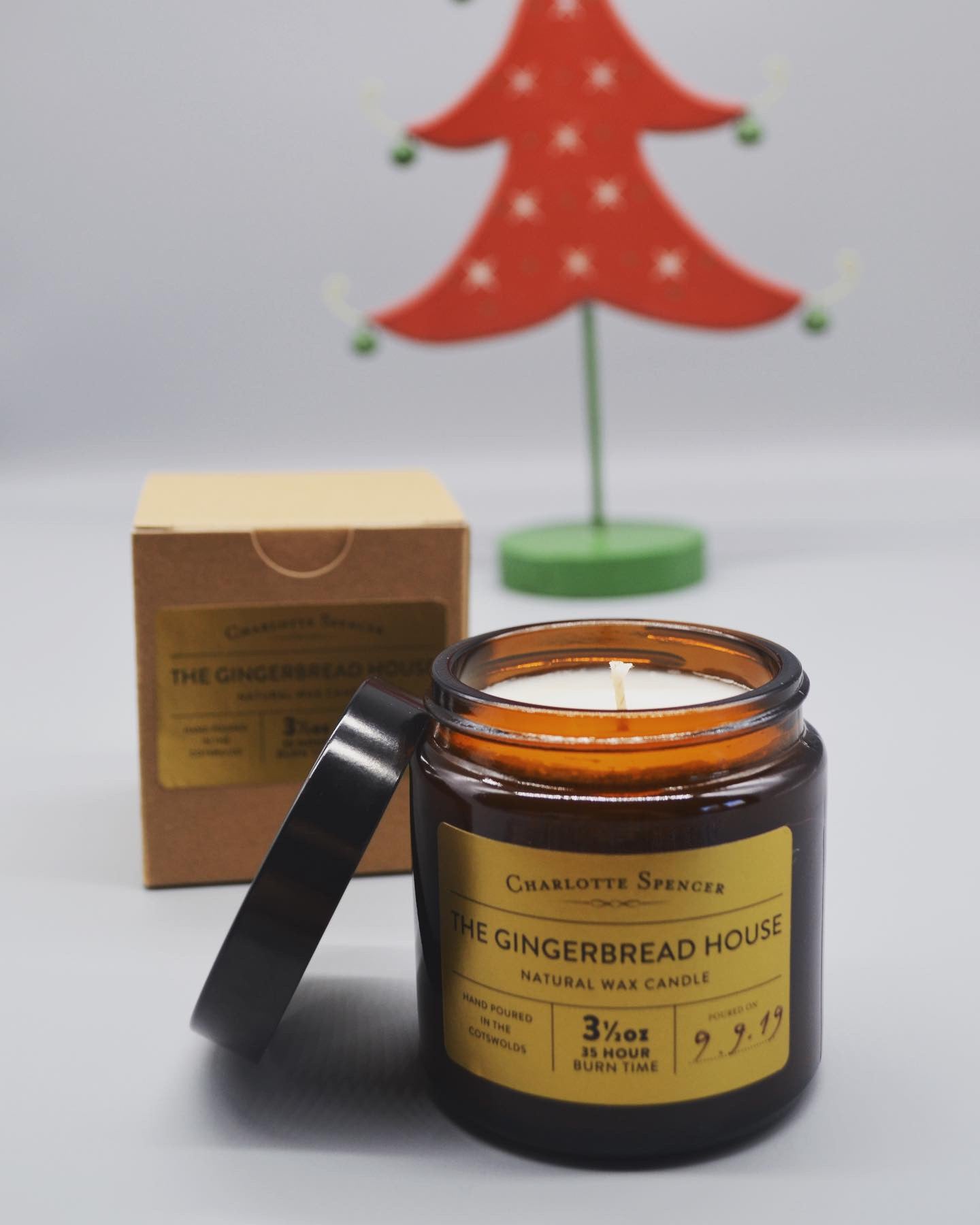 Small Natural Wax Candles - FESTIVE