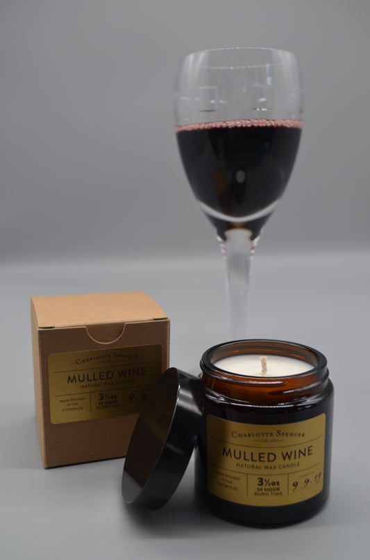 Small Natural Wax Candles - FESTIVE
