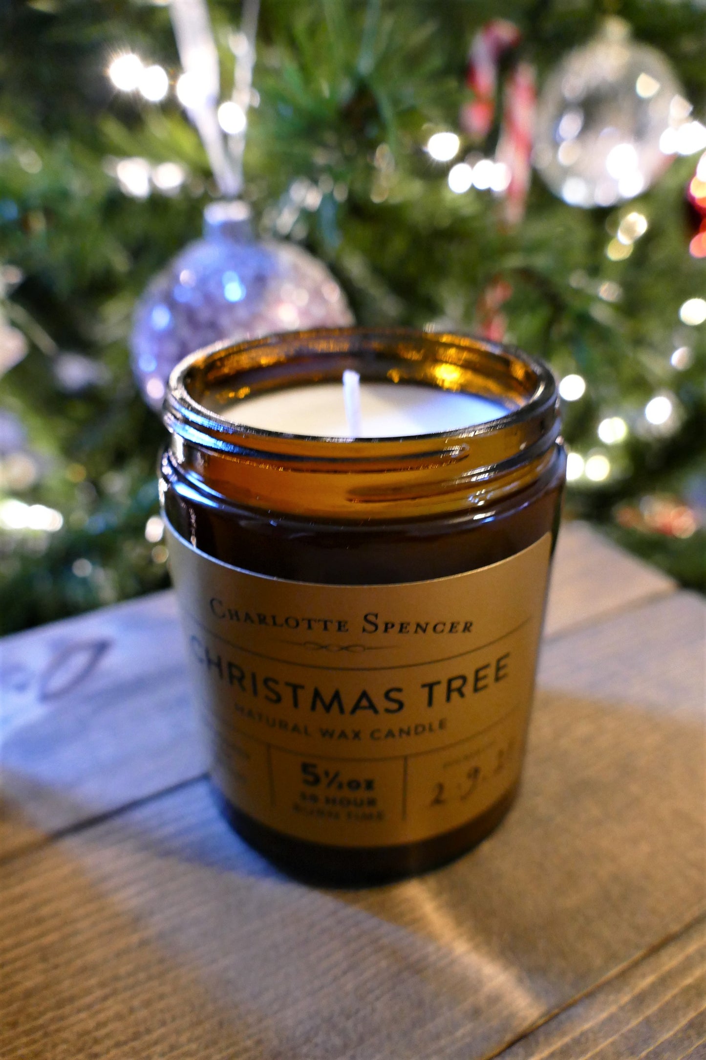 Large Natural Wax Candles - FESTIVE