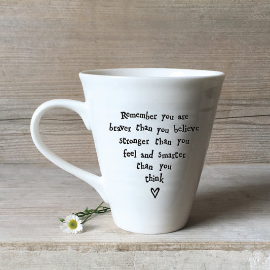 Large Porcelain Mug - You Are Braver Than You Believe