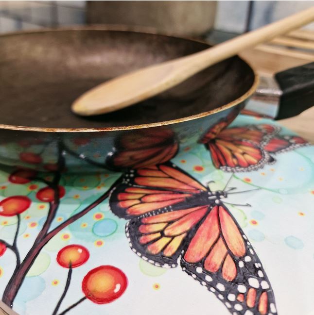 Butterfly Ceramic Trivet