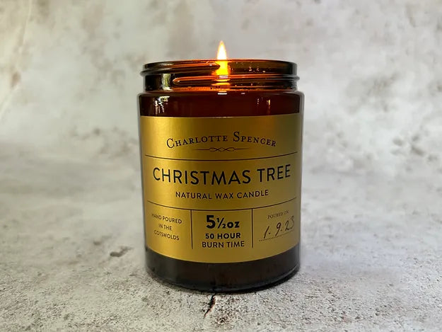 Large Natural Wax Candles - FESTIVE