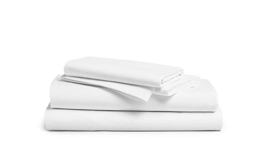 400TC white cotton sateen pillowcase pair.