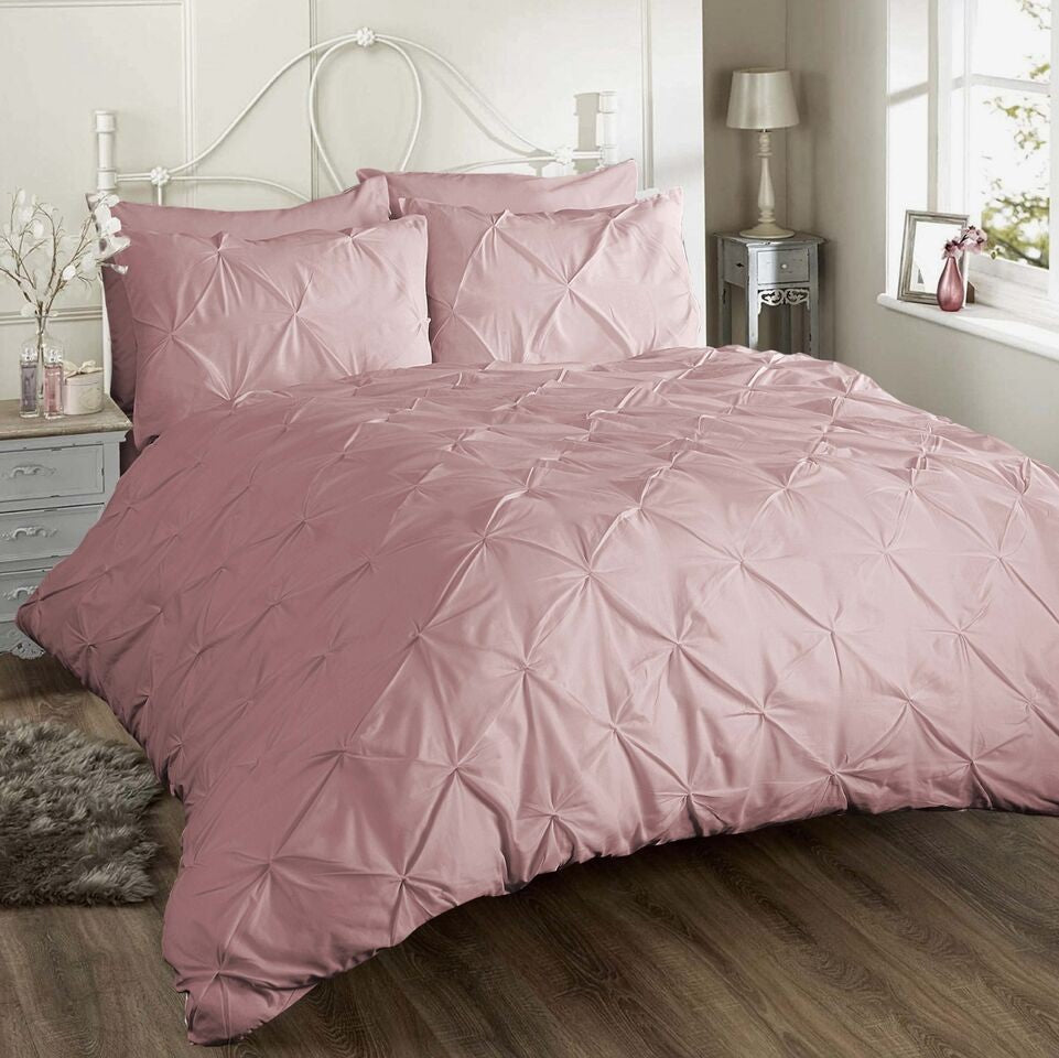 Chatsworth Pinch Pleat Duvet Cover Set (Available in 4 Colours)