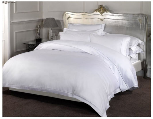 Luxurious 1000 thread count white cotton Oxford pillowcases.
