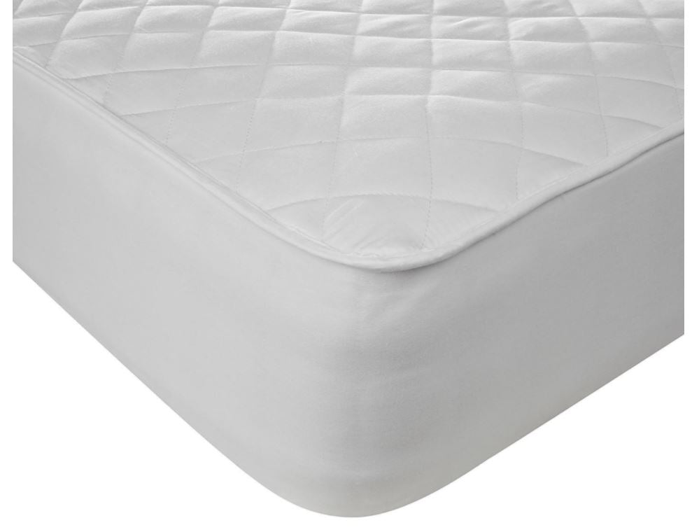 DreamEasy Luxury Quilted Cotton Mattress Protector (Size Options Available)