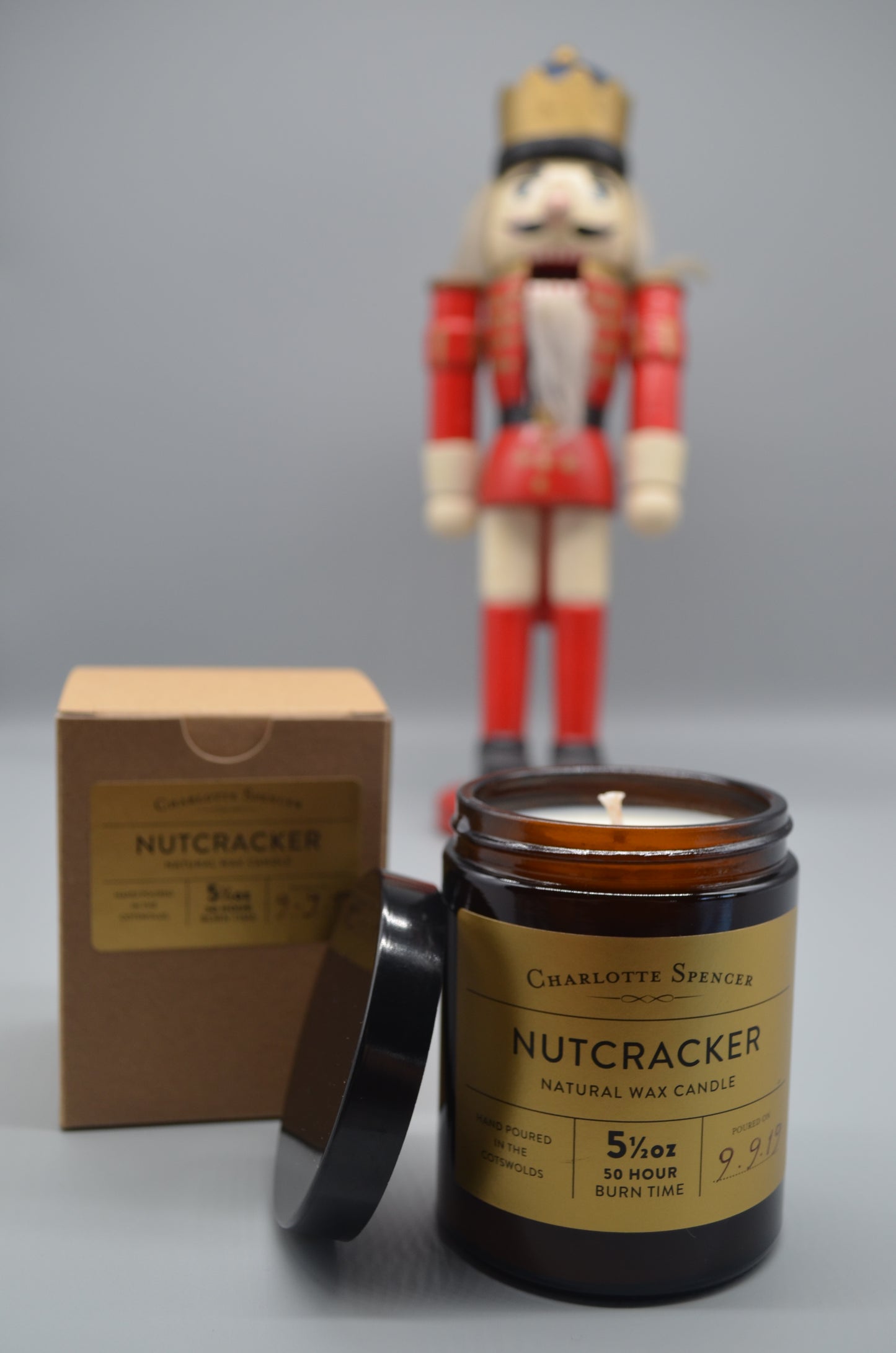 Large Natural Wax Candles - FESTIVE
