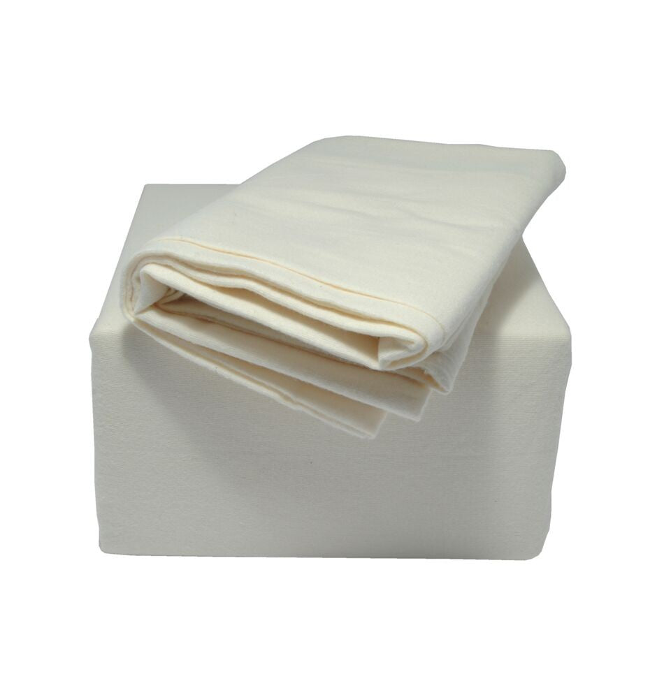 Cream brushed cotton fitted sheet. Single, Double, King, Super King.