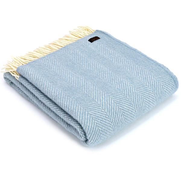Pure New Wool Throw - Duck Egg